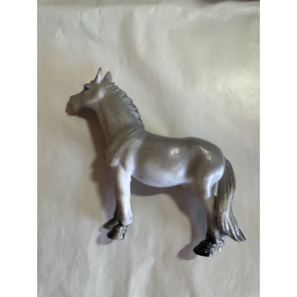 Vintage Hard Plastic Toy Horses Lot of 6 – Multicolor 1980s Style - Picture 2 of 7